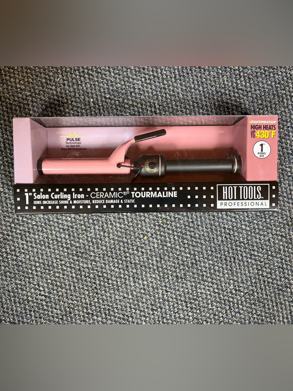 1" Pink Ceramic Tourmaline Curling Iron